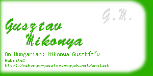 gusztav mikonya business card